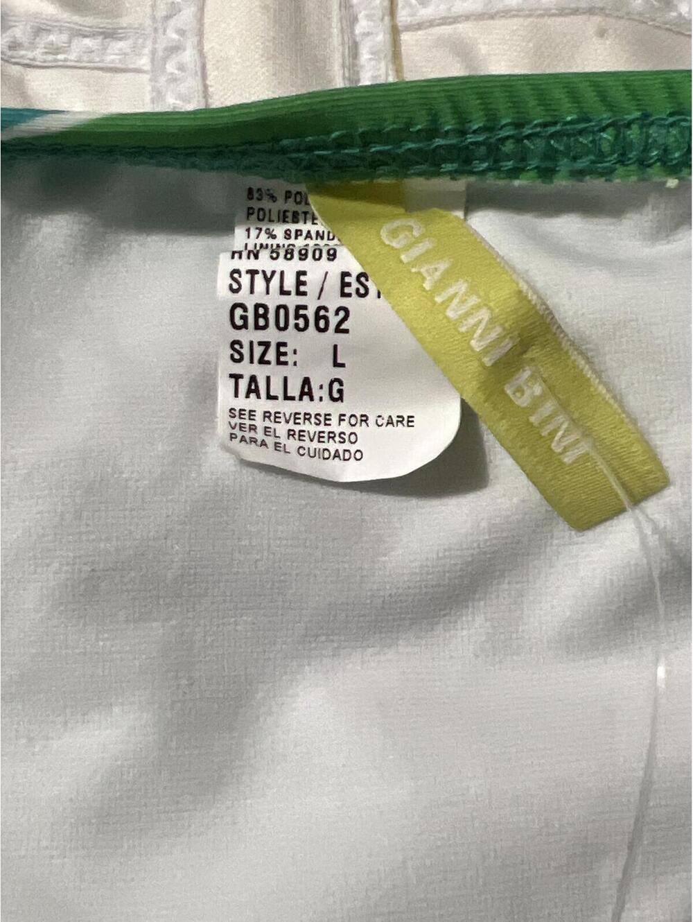 Gianni Bini Basil Green One-Shoulder Bikini Set - Size L - Picture 7 of 7